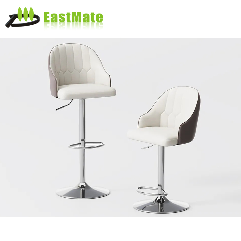 Commercial Hotel Bar Stool Swivel Chair with Backrest and Footrest for Restaurant and Lounge
