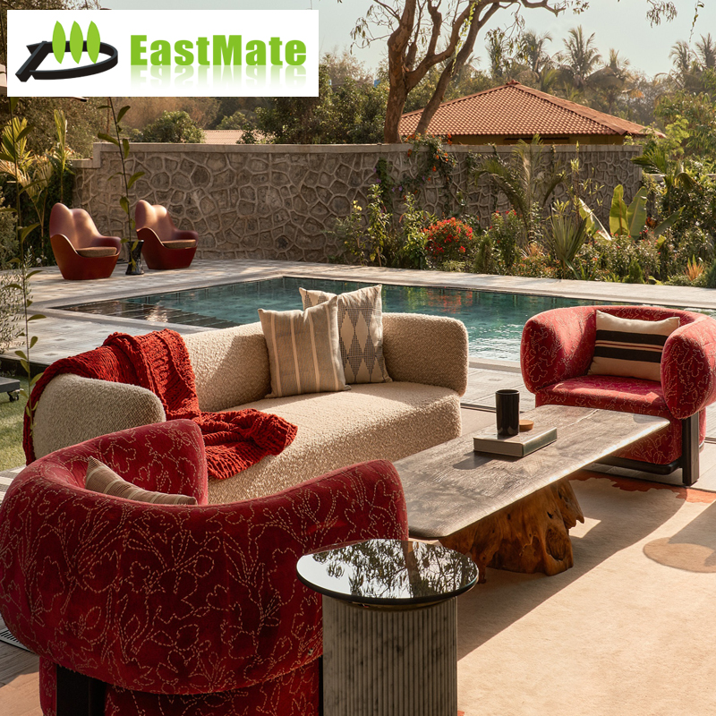 Hotel Villa Outdoor Balcony Sofa Set, Waterproof Sunproof Rattan Sofa Combination, Resort Hotel Terrace Leisure Furniture