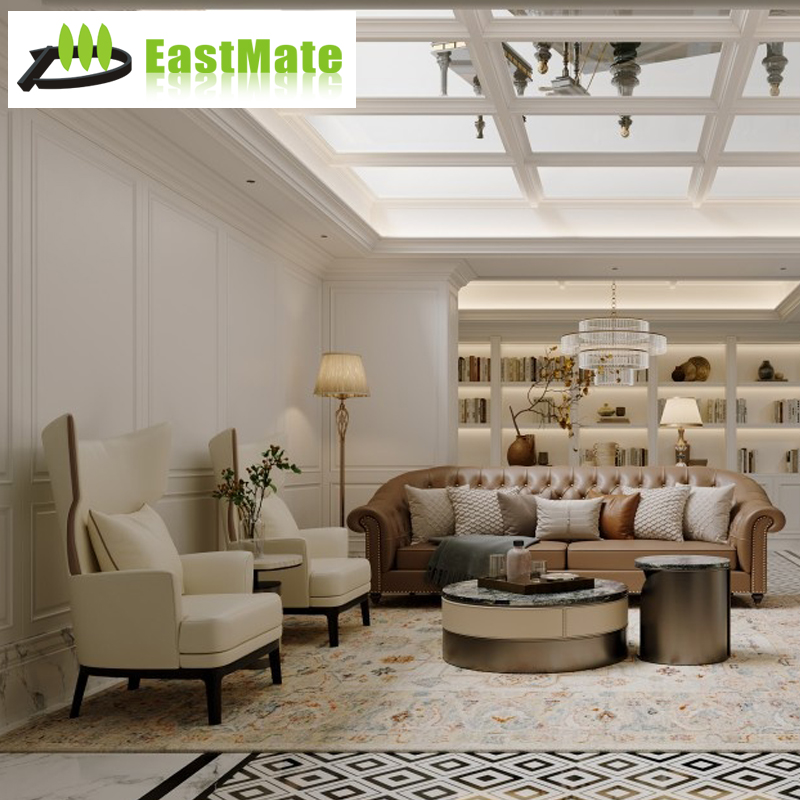 Modern Italian Minimalist Villa Living Room Furniture, High-End Custom Leather Sofa Set, Villa Furniture Manufacturer