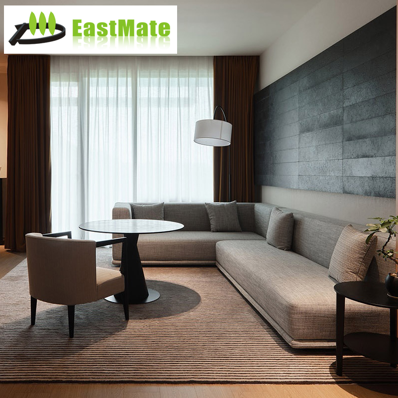 Hotel Guest Room Matching Sofa Set, Modern Minimalist Style Double Fabric Sofa, Business Hotel Room Furniture Custom
