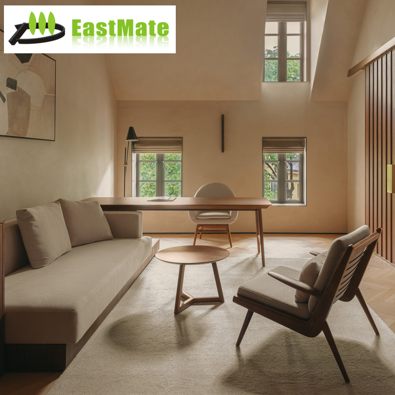 High-End Hotel Suite Solid Wood Furniture, Guest Room Modular Sofa with Coffee Table, Whole Guest Room Complete Package Furniture