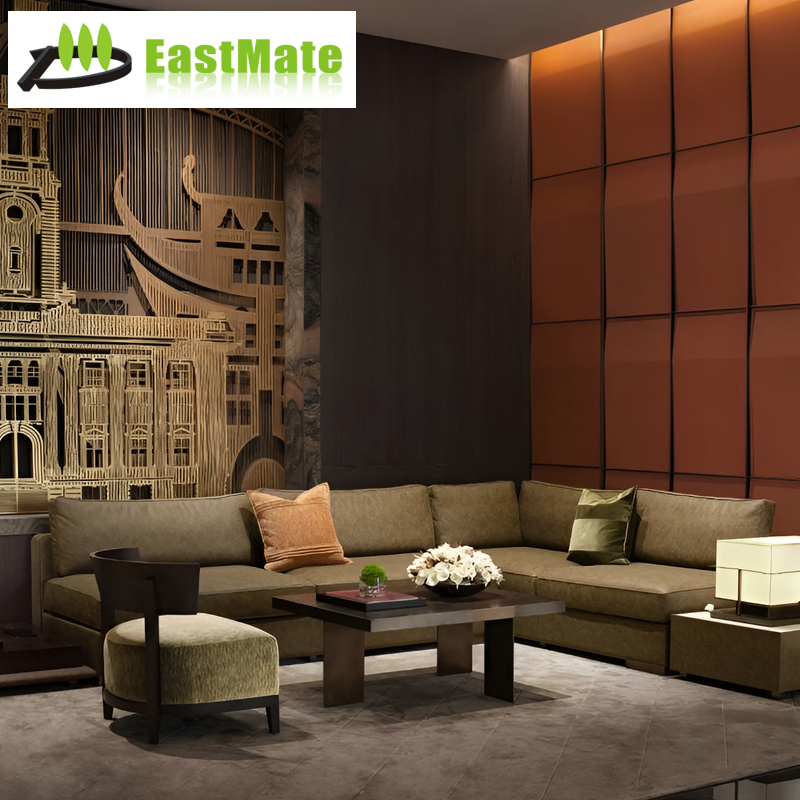 Commercial Hotel Lounge Sofa Collection, Contemporary Design, Durable Fabric, Modular Combination for Reception Area, Lobby and Guest Waiting Spaces