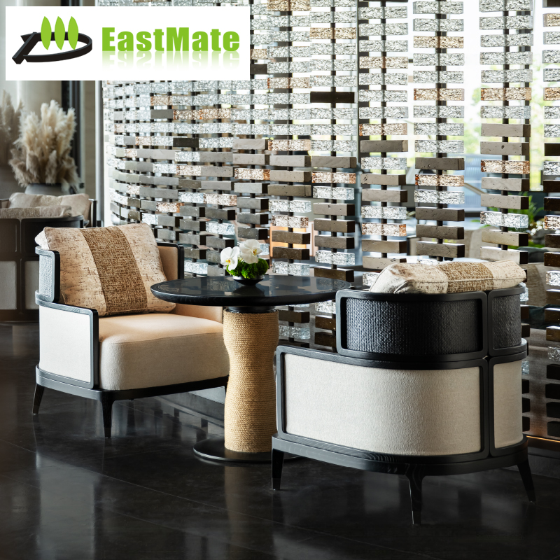 High End Hotel Dining Furniture Collection, Contemporary Style, Marble Top Tables, Leather Seating, Customizable for Chinese Restaurant, Western Restaurant and Private Dining Room