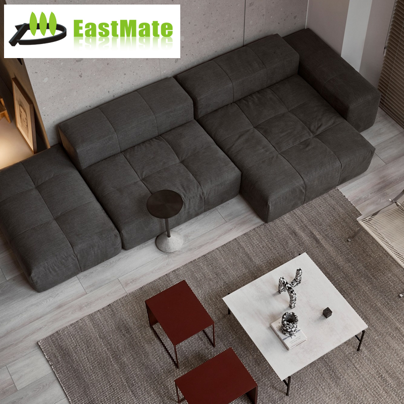 Contemporary Hotel Lounge Sofa, Luxury Upholstered Seating, Sturdy Wooden Frame, High Density Foam, Elegant Design for Public Spaces and Guest Reception Areas