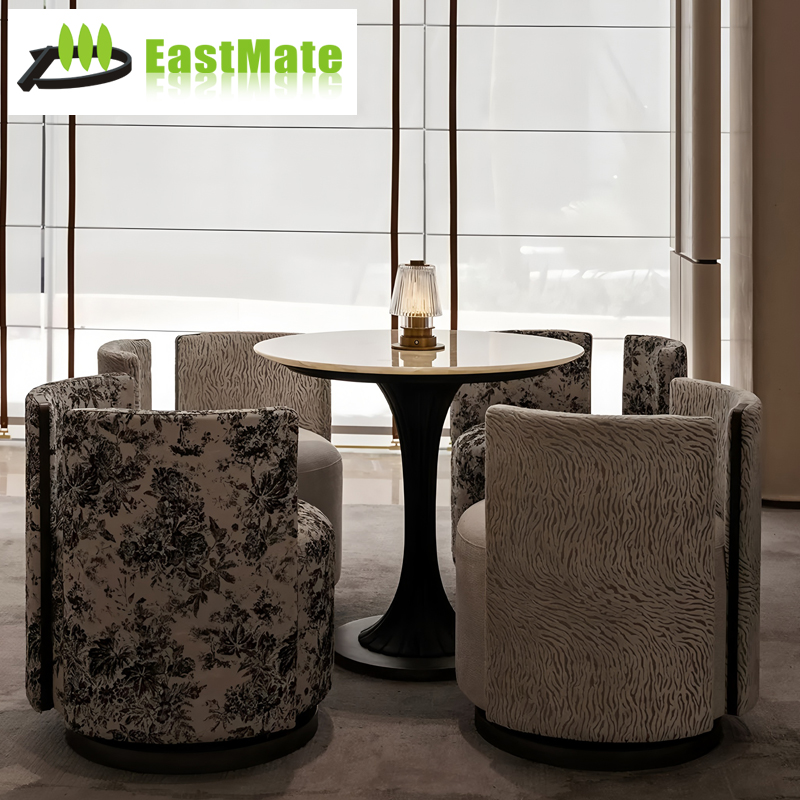 Villa Reception Modular Sofa Set OEM ODM Custom Velvet Fabric Lounge Sofa FF&E Interior Furnishing For Upscale Villa Living Room Private Residence Guesthouse Hospitality Decoration Project