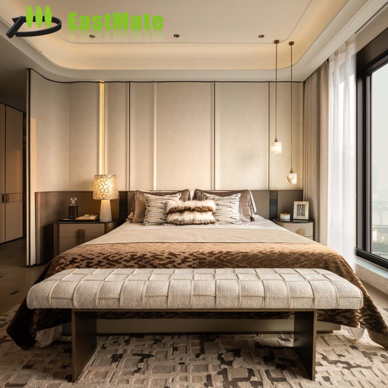 Resort hospitality Bedroom furniture supplier, hotel room furniture set for Hotel, Aparthotel, Guesthouse, mass production for new hotel projects