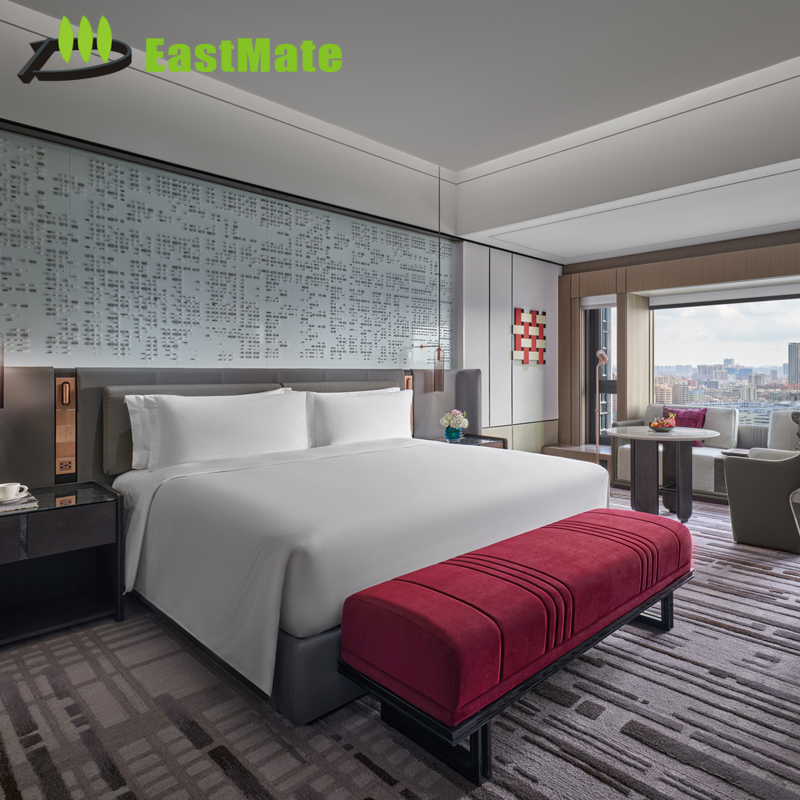 Hospitality hotel furniture set for Guesthouse and Aparthotel, Bedroom furniture for Hotel & Resort, custom queen bed hotel room furniture